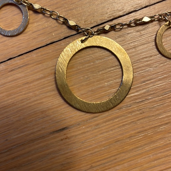 Whimsical Necklace with Various Size and Width Circles - Picture 5 of 8